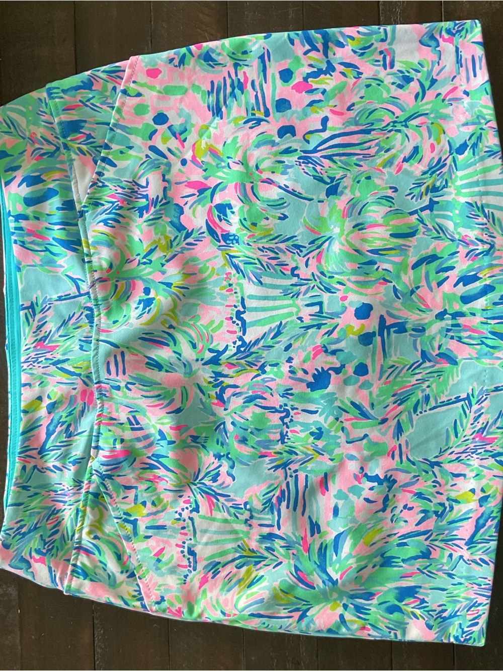 Lilly Pulitzer Turquoise, Pink & Lime Floral Skirt